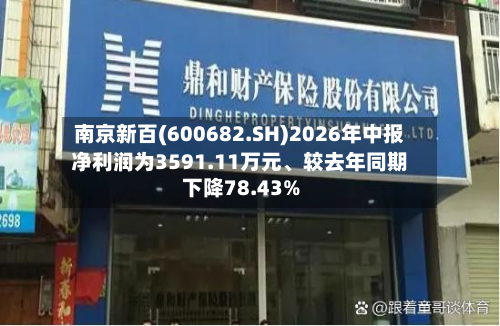 南京新百(600682.SH)2026年中报净利润为3591.11万元	、较去年同期下降78.43%-第2张图片