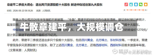 牛散章建平，大规模调仓-第2张图片