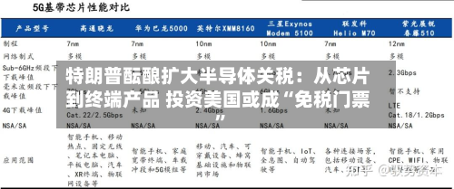 特朗普酝酿扩大半导体关税：从芯片到终端产品 投资美国或成“免税门票	”-第2张图片