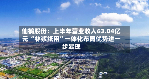 仙鹤股份：上半年营业收入63.04亿元 “林浆纸用	”一体化布局优势进一步显现-第3张图片