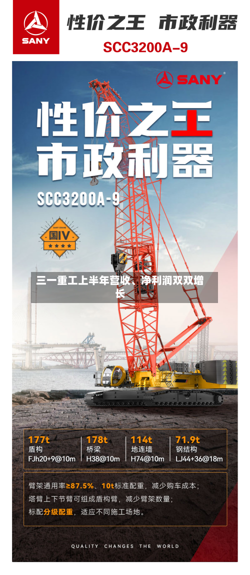 三一重工上半年营收、净利润双双增长-第2张图片