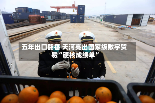 五年出口翻番 天河亮出国家级数字贸易“硬核成绩单”