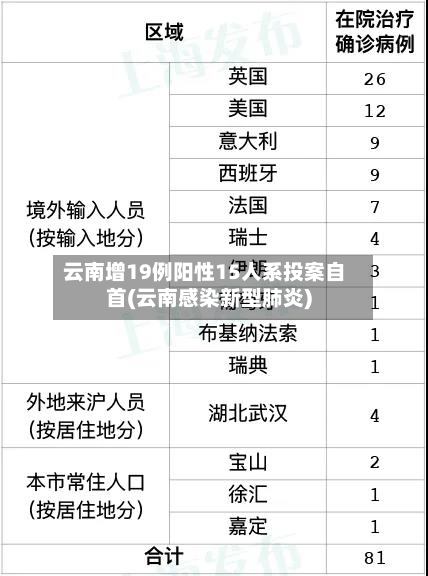 云南增19例阳性15人系投案自首(云南感染新型肺炎)-第2张图片