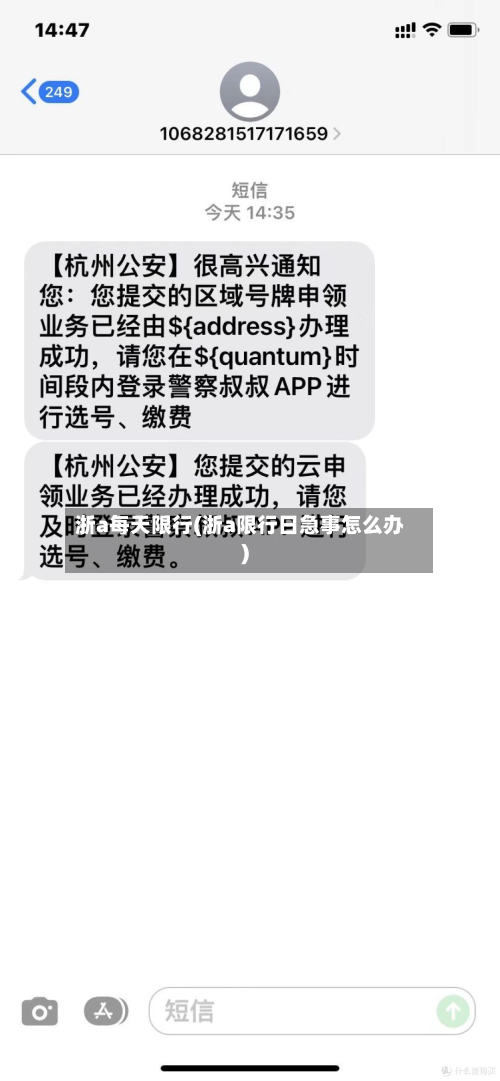 浙a每天限行(浙a限行日急事怎么办)-第2张图片