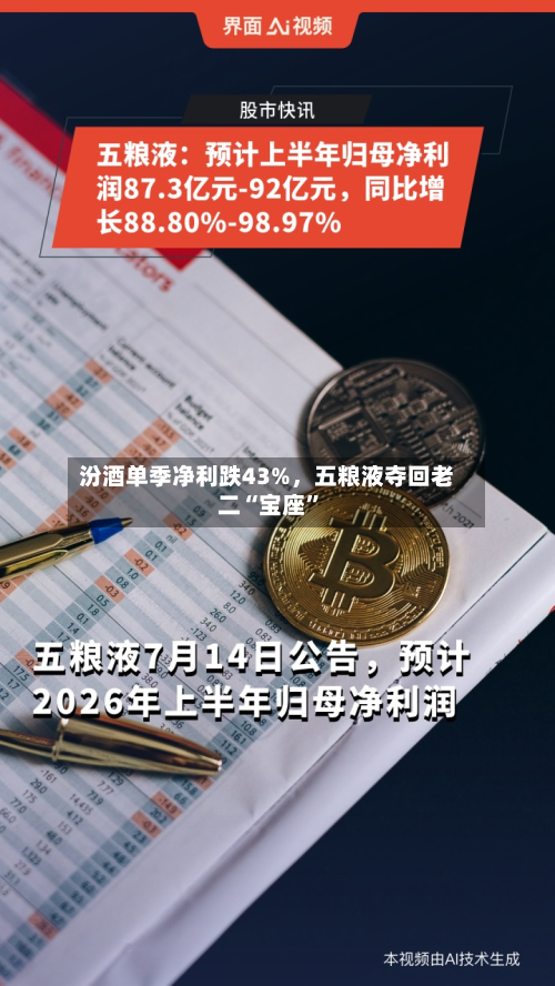 汾酒单季净利跌43%，五粮液夺回老二“宝座”