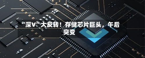 “深V”大反转！存储芯片巨头，午后突变-第2张图片