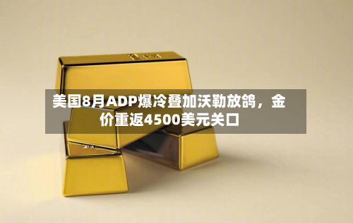 美国8月ADP爆冷叠加沃勒放鸽	，金价重返4500美元关口-第1张图片