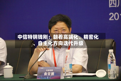 中信特钢钱刚：朝着高端化、精密化	、自主化方向迭代升级-第2张图片