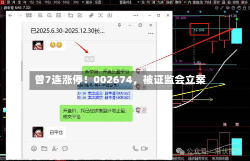 曾7连涨停！002674	，被证监会立案-第2张图片