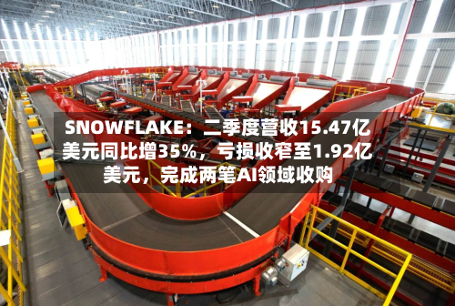 SNOWFLAKE：二季度营收15.47亿美元同比增35%，亏损收窄至1.92亿美元，完成两笔AI领域收购-第3张图片
