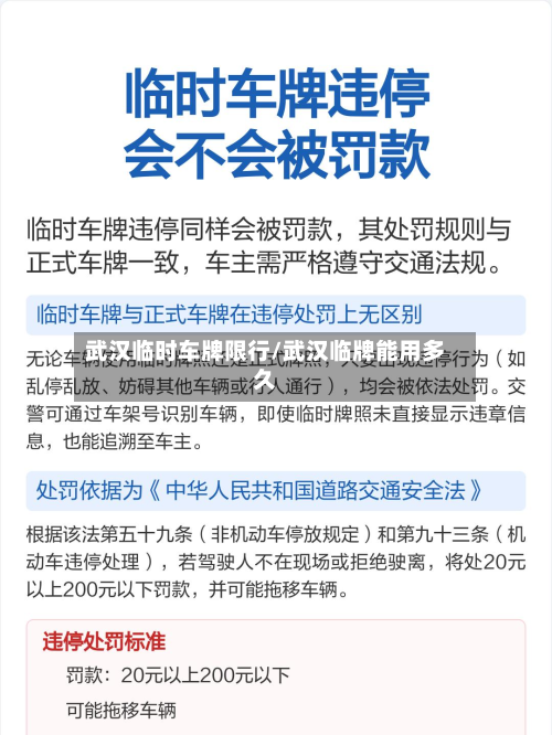 武汉临时车牌限行/武汉临牌能用多久