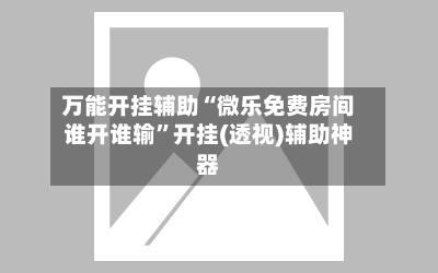 万能开挂辅助“微乐免费房间谁开谁输”开挂(透视)辅助神器-第2张图片