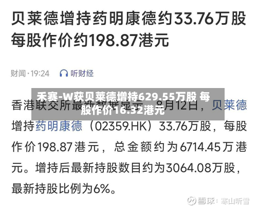 禾赛-W获贝莱德增持629.55万股 每股作价16.32港元-第1张图片