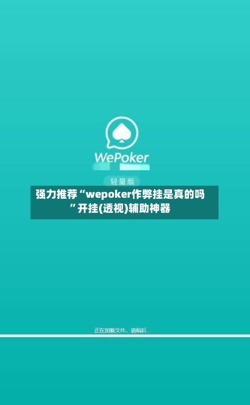 强力推荐“wepoker作弊挂是真的吗”开挂(透视)辅助神器-第2张图片