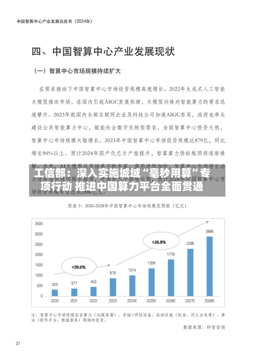 工信部：深入实施城域“毫秒用算	”专项行动 推进中国算力平台全面贯通-第2张图片