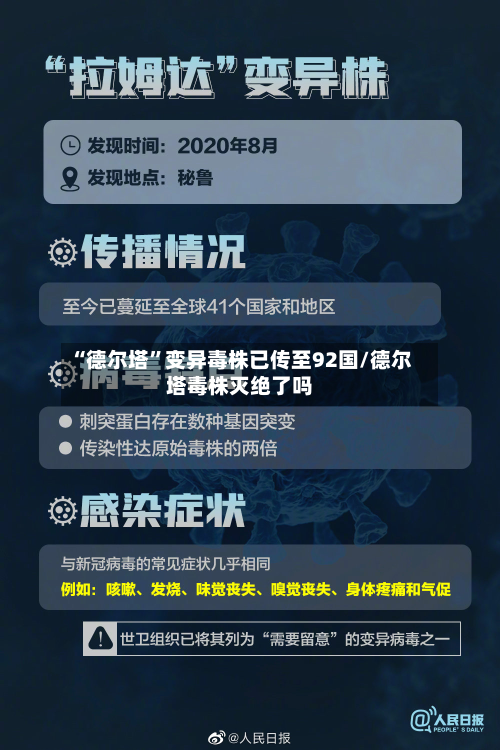 “德尔塔”变异毒株已传至92国/德尔塔毒株灭绝了吗