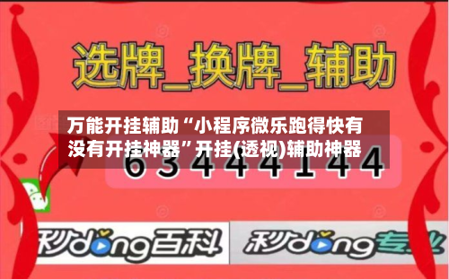 万能开挂辅助“小程序微乐跑得快有没有开挂神器”开挂(透视)辅助神器-第3张图片