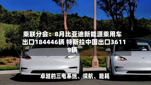 乘联分会：8月比亚迪新能源乘用车出口184446辆 特斯拉中国出口36119辆