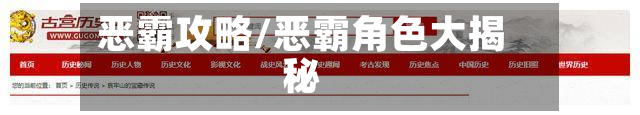 恶霸攻略/恶霸角色大揭秘-第3张图片