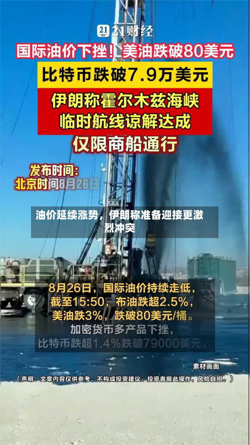 油价延续涨势，伊朗称准备迎接更激烈冲突-第2张图片