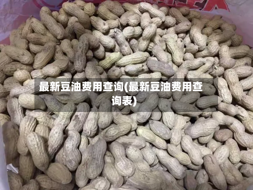最新豆油费用查询(最新豆油费用查询表)
