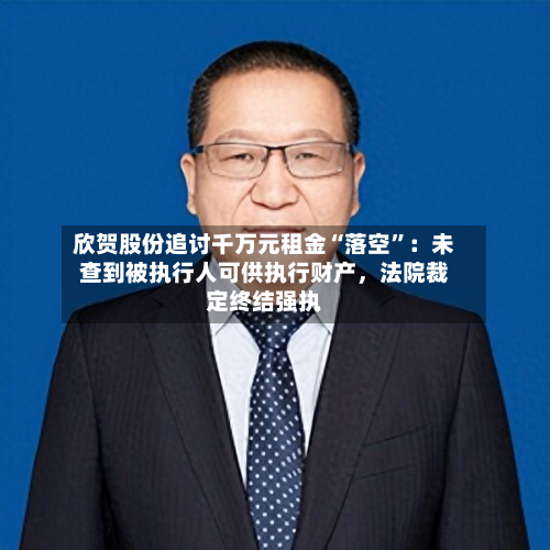 欣贺股份追讨千万元租金“落空”：未查到被执行人可供执行财产	，法院裁定终结强执-第1张图片