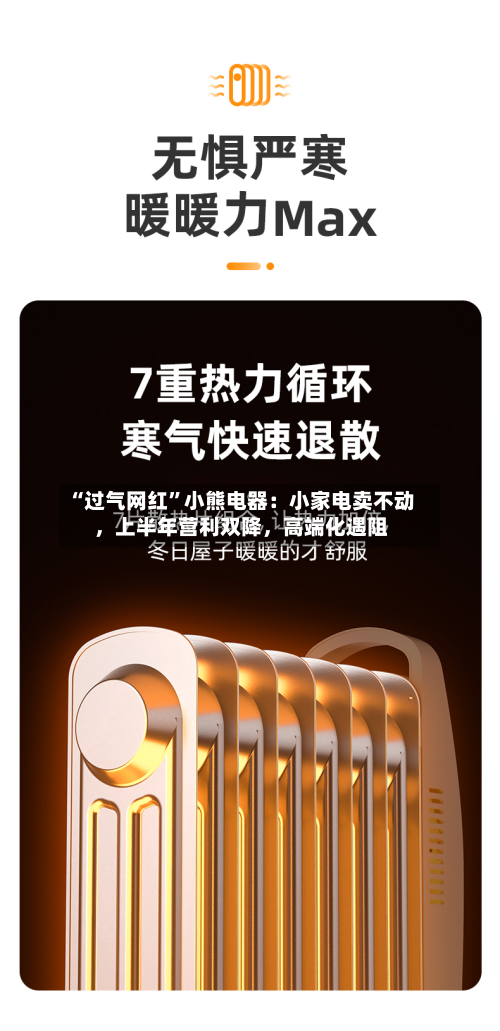“过气网红	”小熊电器：小家电卖不动	，上半年营利双降，高端化遇阻-第2张图片